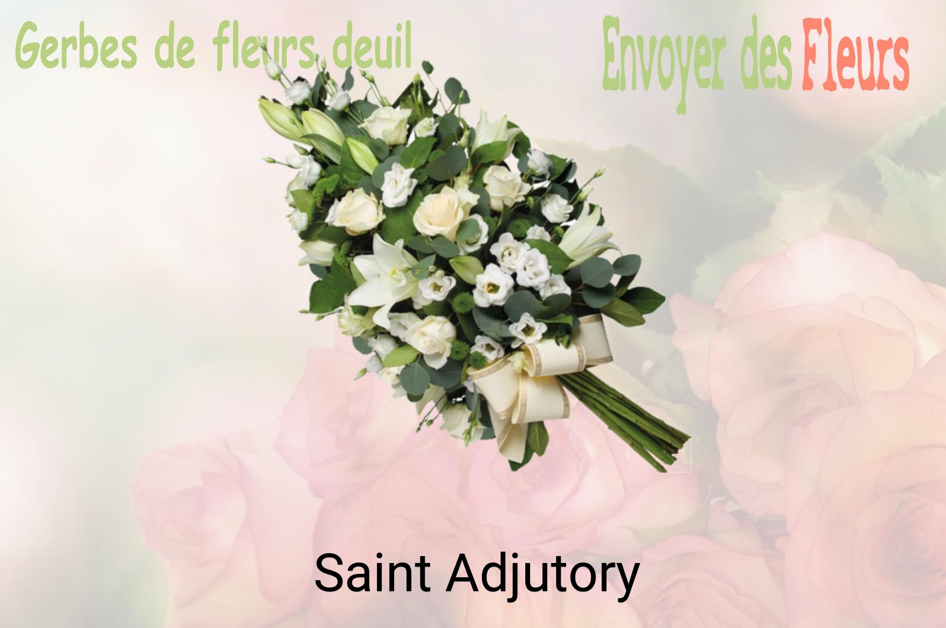 Gerbe de fleurs de deuil livrée à Saint-Adjutory